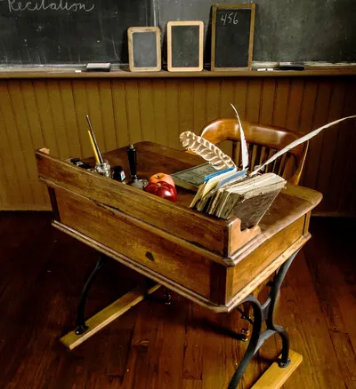 Old Desk, Pen and Ink