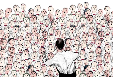 Cartoon Artist Crowd