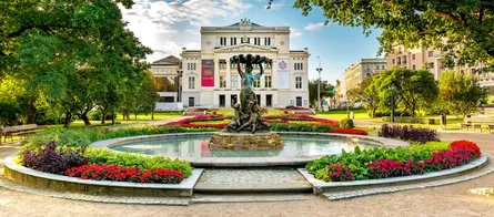 Park with fountain