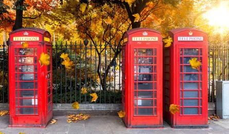 Three phone booths 158 132