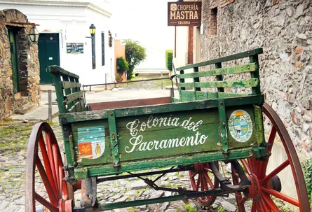 Worn wooden cart