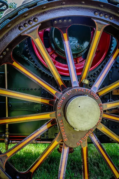 Antique black and red wheel