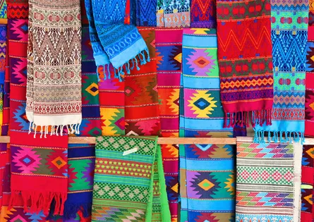 Multicolored scarves