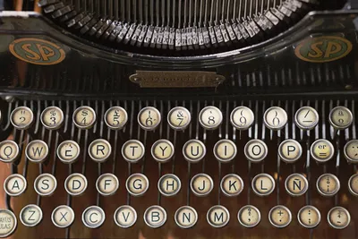 Vintage typewriter keys