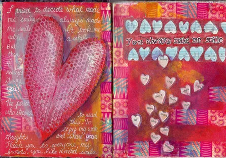 Open book with heart