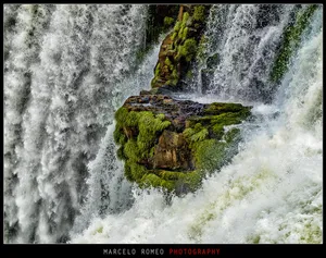Waterfall cascading over rocks