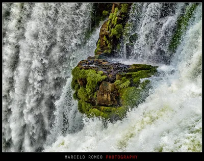 Waterfall cascading over rocks