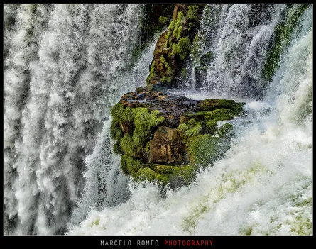 Waterfall cascading over rocks