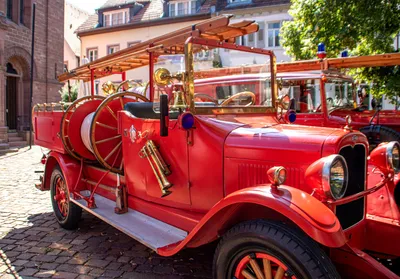 Red Fire Truck on Display