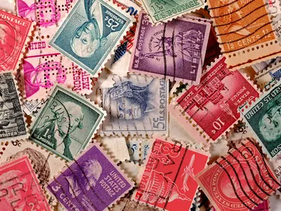 Colored Postage Stamps