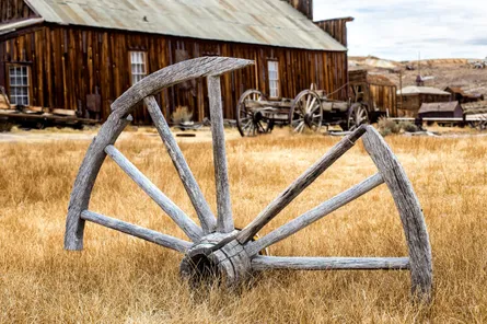 Old wooden wheel