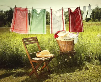 Laundry Day Scene