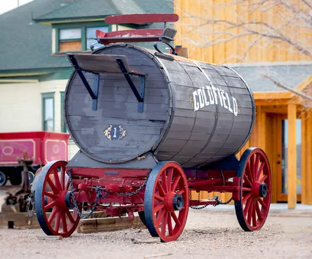 Antique steampunk wagon