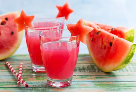 Watermelon juice with star decoration