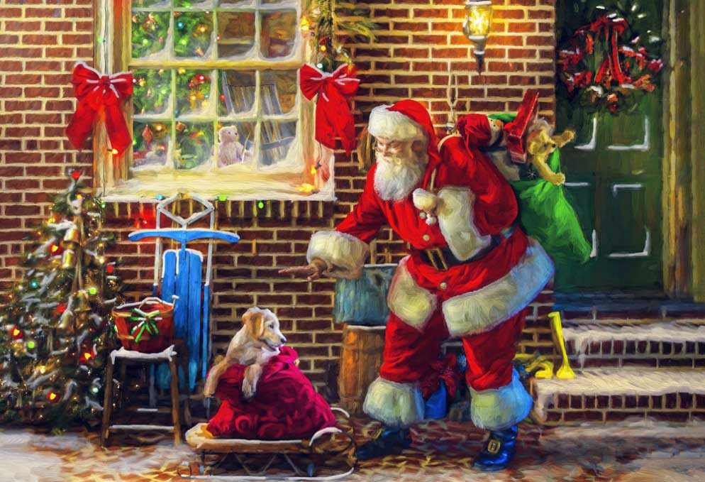 Santa brings holiday cheer