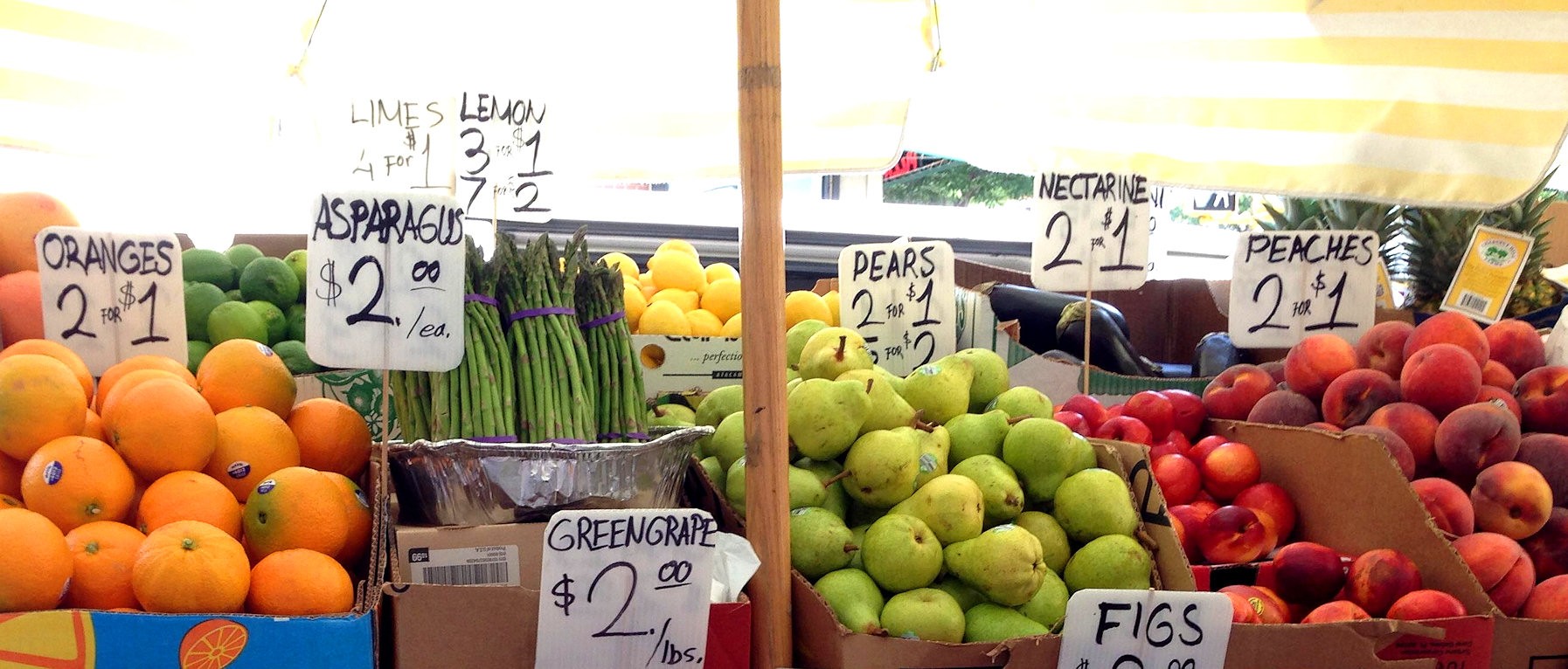 Produce Signs at Market