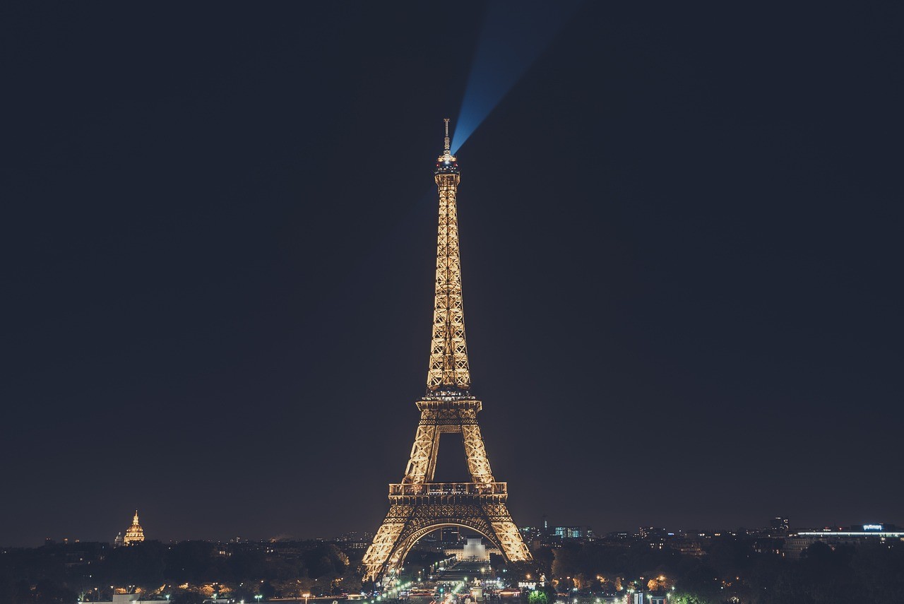 Eiffel tower at night