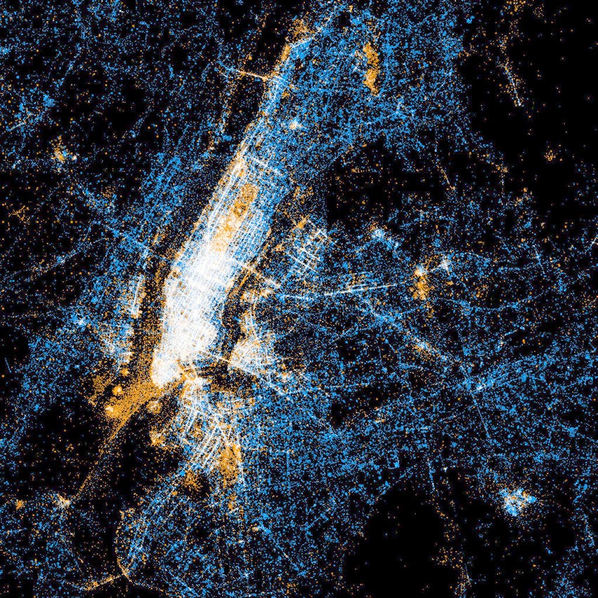 City satellite view