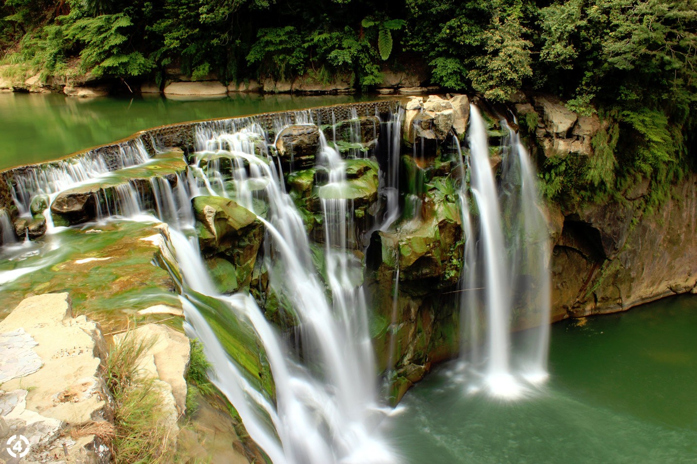 "Mossy Waterfall Cascade"