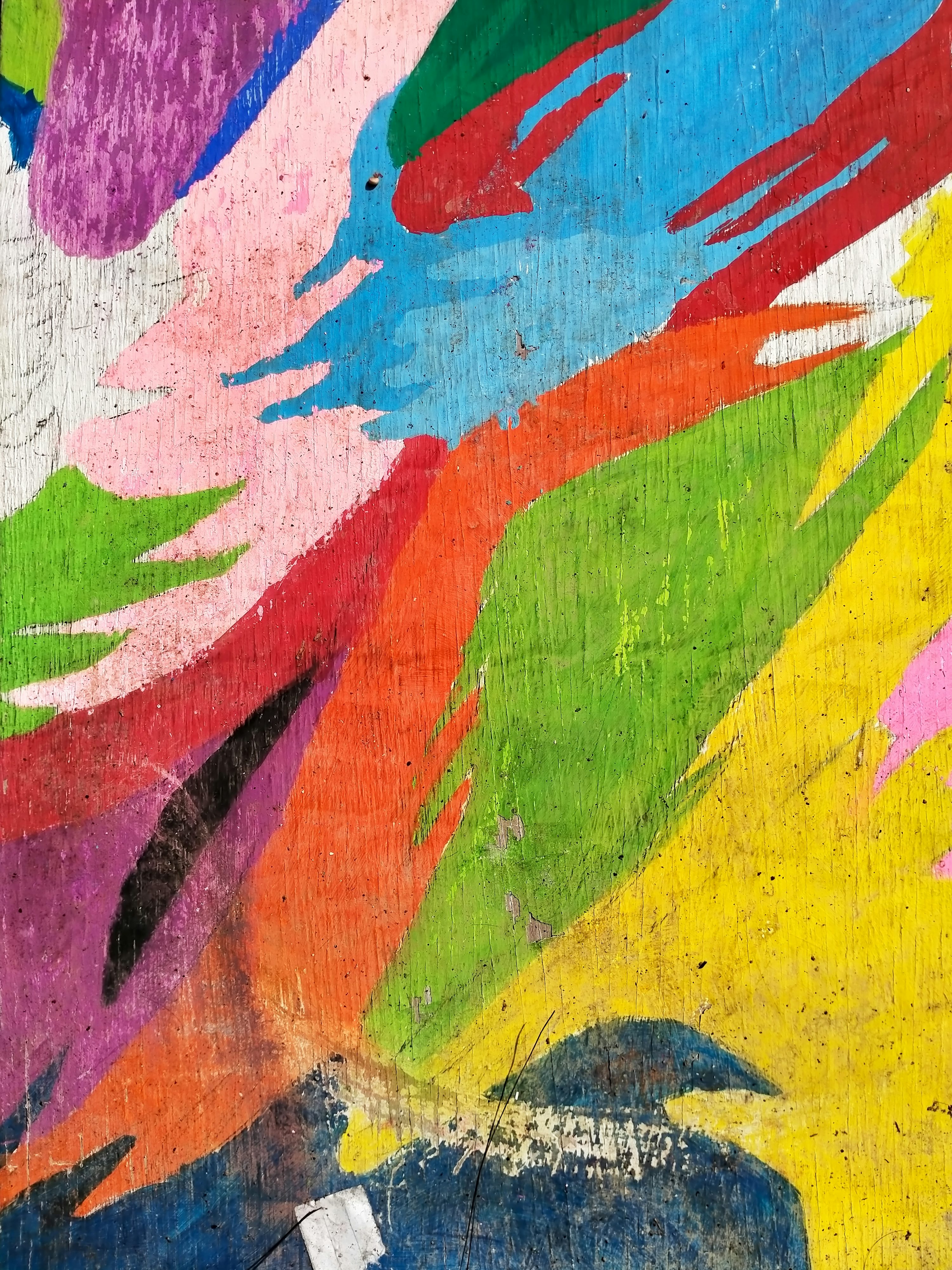 Colorful bird mosaic