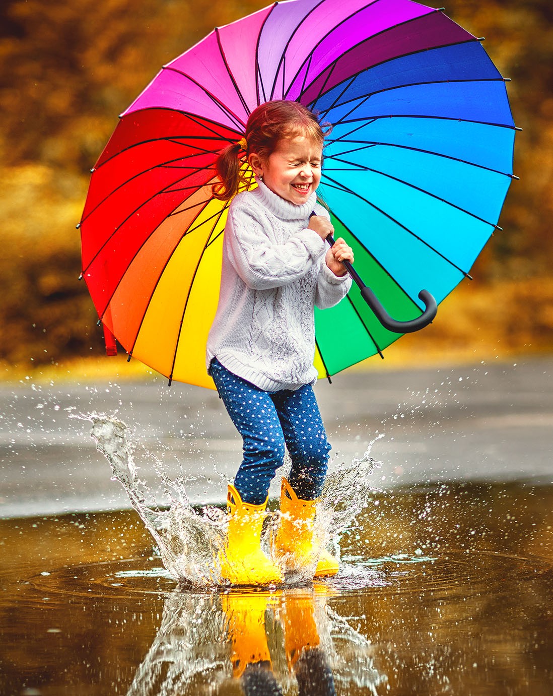 Colorful Rainbow Umbrella