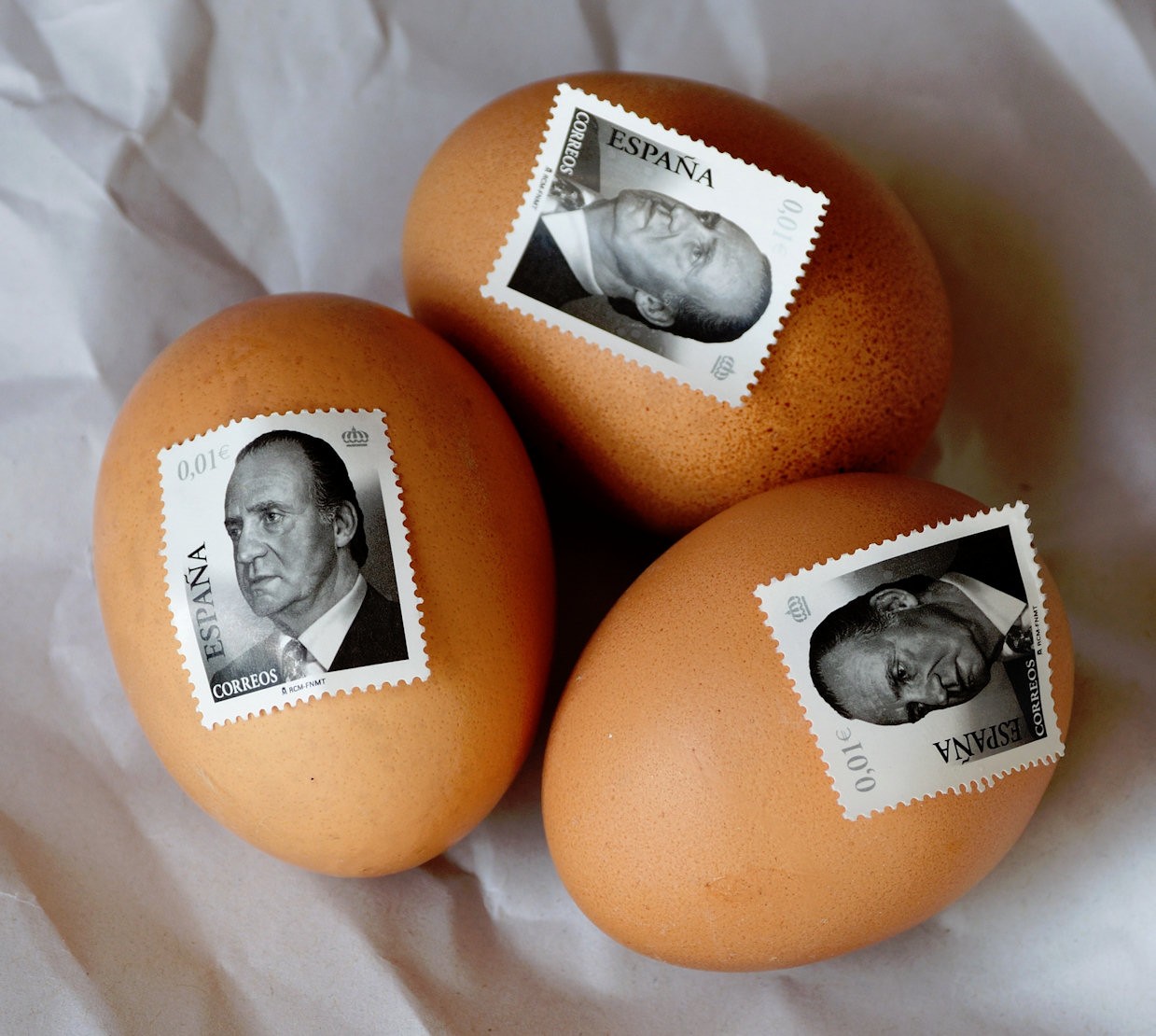 Eggs with Stamps on Them