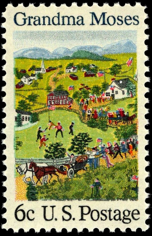 Grandma Moses Postage Stamp